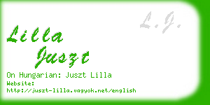 lilla juszt business card